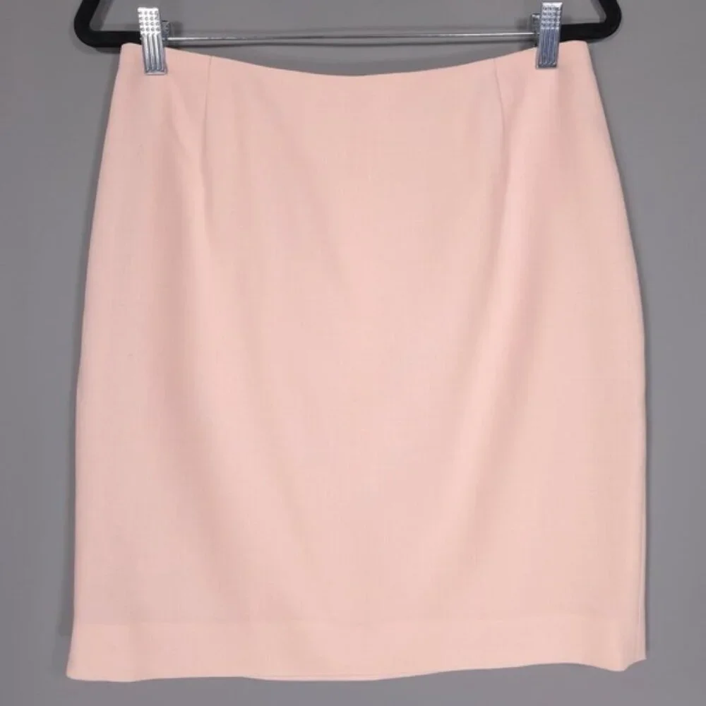 KORS MICHAEL KORS Women's Mini Skirt Size 12 ITALY🇮🇹MADE 100% WOOL Pink Lined
